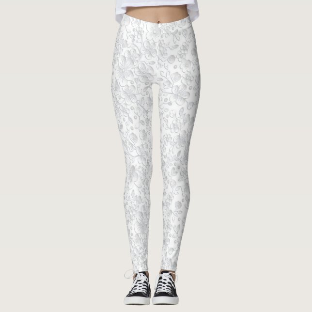 White and lace leggings (Front)