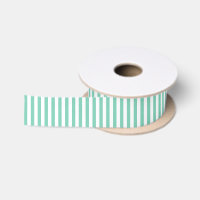 White and Mint Green Vertical Stripes