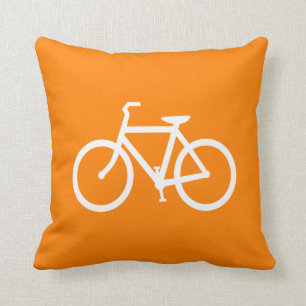White and Orange Bike Cushion
