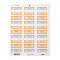 White and Orange Chevron Return Address Labels