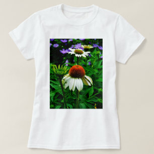 White and Orange ConeFlowers T-Shirt