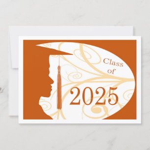 White and Orange Man Silhouette 2025 Card