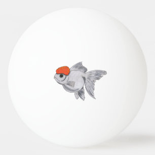White and Orange Oranda Goldfish Aquarium Pet Fish Ping Pong Ball