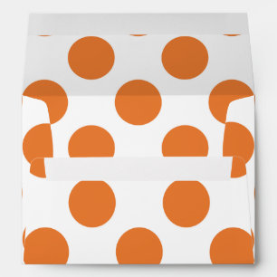 White and Orange Polka Dot Envelopes