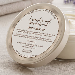 White and Pearl Foil Cosmetics Jar Label