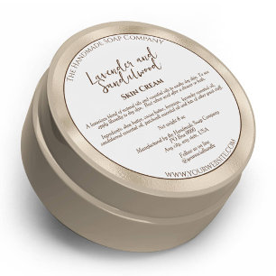 White and Pearl Foil Cosmetics Jar Label