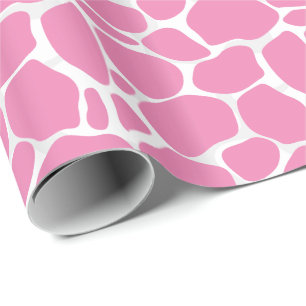 White And Pink Abstract Leopard Pattern Wrapping Paper