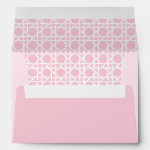White and Pink Cane Webbing Envelope