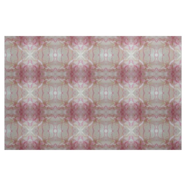 White and Pink Carnation Floral Patterned Fabric (Fat Quarter)