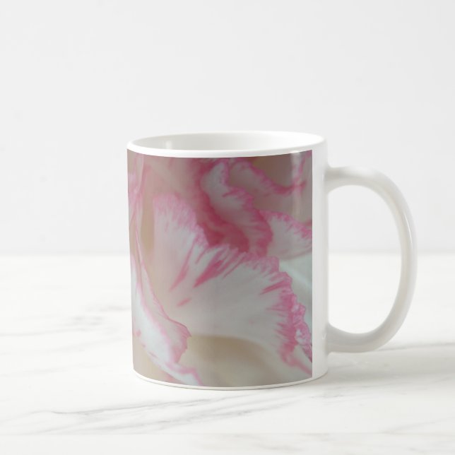 White and Pink Carnation Mug (Right)