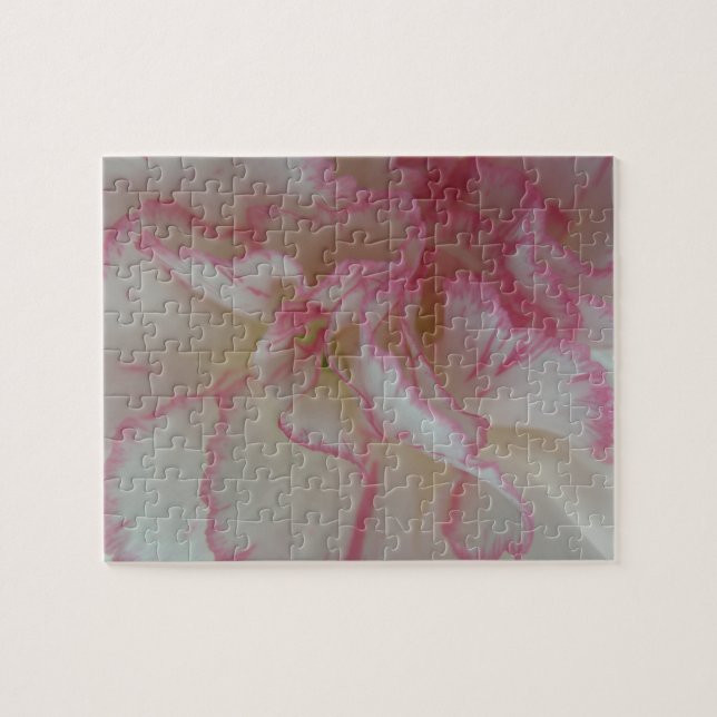 White and Pink Carnation Puzzle (Horizontal)