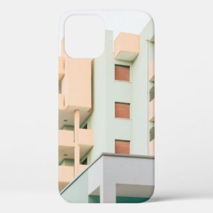 WHITE AND PINK CONCRETE BUILDING iPhone 12 CASE