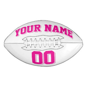 WHITE AND PINK Custom Football American Football