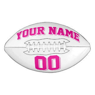 WHITE AND PINK Custom Football American Football