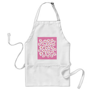 White and Pink Fantasy Flower Power   Standard Apron