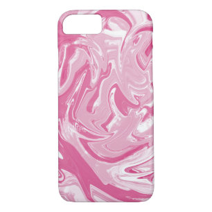 White And Pink Fractal Marble iPhone 8/7 Case