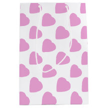 White And Pink Hearts Pattern Valentine's Day