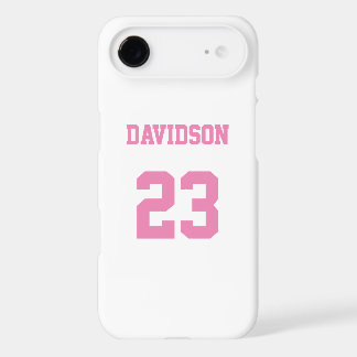 White and Pink Jersey Name Number Protective