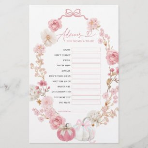 White and Pink Little Pumpkin advice for Mum-to-be