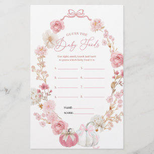 White and Pink Little Pumpkin  Guess The Baby Food