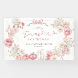 White and pink Little Pumpkin Large Banner