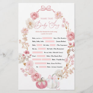 White and Pink Little Pumpkin Name That Baby Song