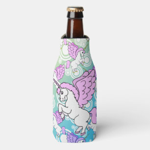 White and Pink Unicorn Bottle Cooler