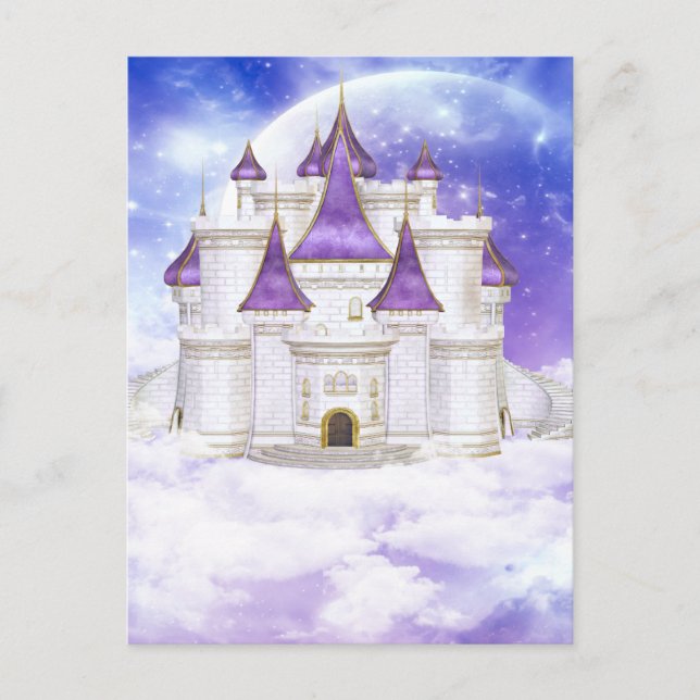 White and Purple Castle Postcard (Front)