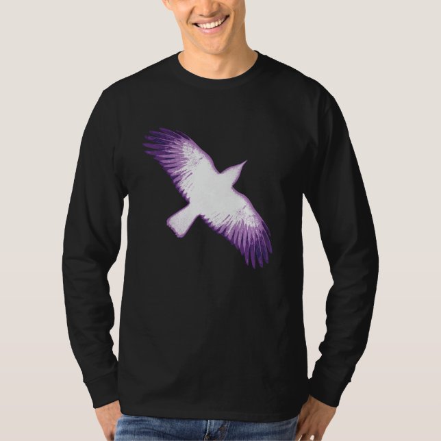 White and Purple Crow T-Shirt (Front)