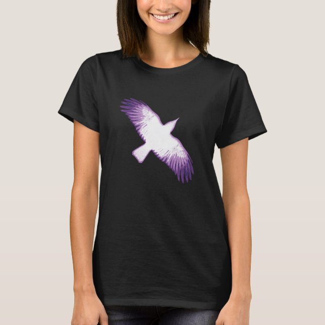 White and Purple Crow T-Shirt (Front)