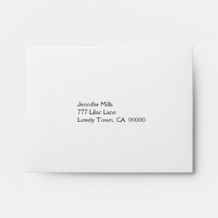 White and Purple Damask RSVP Envelope