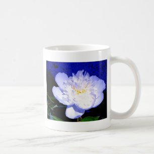White and purple Peony Coffee Mug