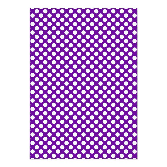 White and Purple Polka Dots Card