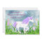 White and Purple Unicorn with Butterflies Birthday