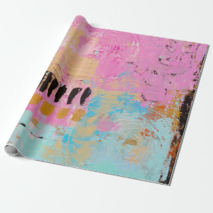 White and red abstract painting wrapping paper