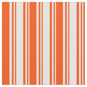 White and Red Coloured Pattern Fabric