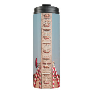 WHITE AND RED FERRIS WHEEL AT DAYTIME THERMAL TUMBLER