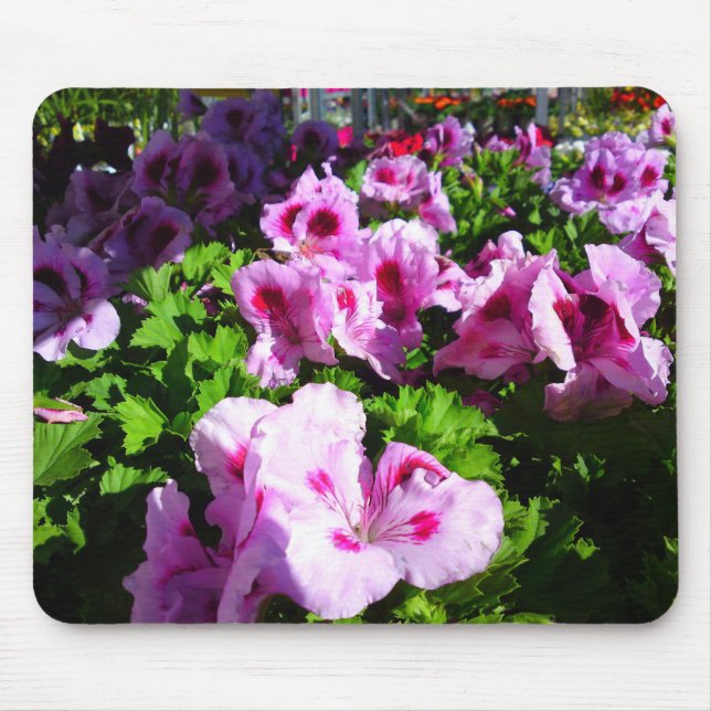 White and Red Lily Mouse Mat (Front)