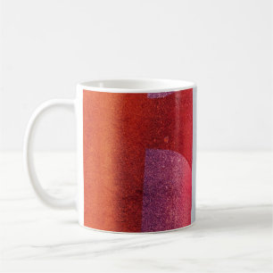 White and red textile coffee mug