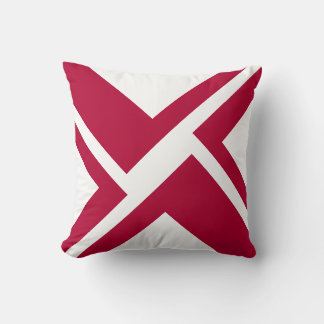 White and Red throw pillow