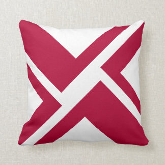 White and Red throw pillow