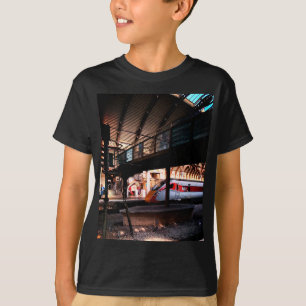 White and red train , at the station T-Shirt