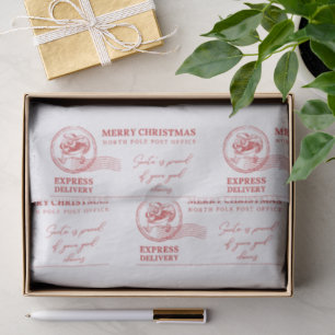 White And Red Vintage From Santa Claus Christmas  Tissue Paper