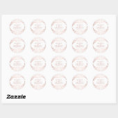 White and Rose Gold Baby's Breath Wedding Classic Round Sticker (Sheet)