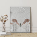 White and Rose Gold Mosque Archway Poster<br><div class="desc">This beautiful floral rose gold and white Mosque archway is an elegant bohemian travel art. Ideal for decorating your living room. A digital downloadable file is available.</div>
