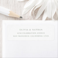 White and Sage Green | Simple Elegant Text