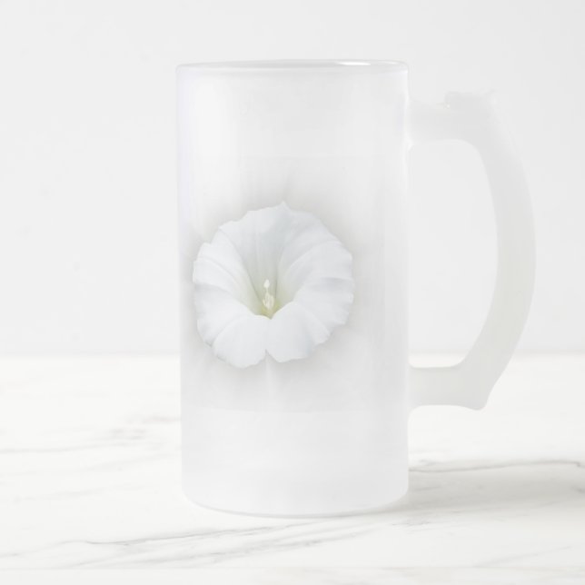 white and shades of grey frosted glass beer mug (Right)
