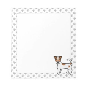 White And Tan Rough Coat Parson Russell Terrier Notepad