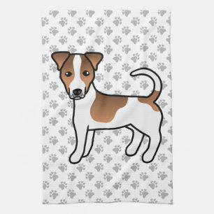 White And Tan Smooth Coat Jack Russell Terrier Dog Tea Towel