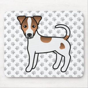 White And Tan Smooth Coat Parson Russell Terrier Mouse Mat